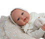Muñecas Arias - Muñeca Reborn Camila 45cm, beige con manta y doudou, juguete de colección para edades 3 a 99 años