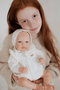 Muñecas Arias - Muñeca Reborn Camila 45cm, beige con manta y doudou, juguete de colección para edades 3 a 99 años