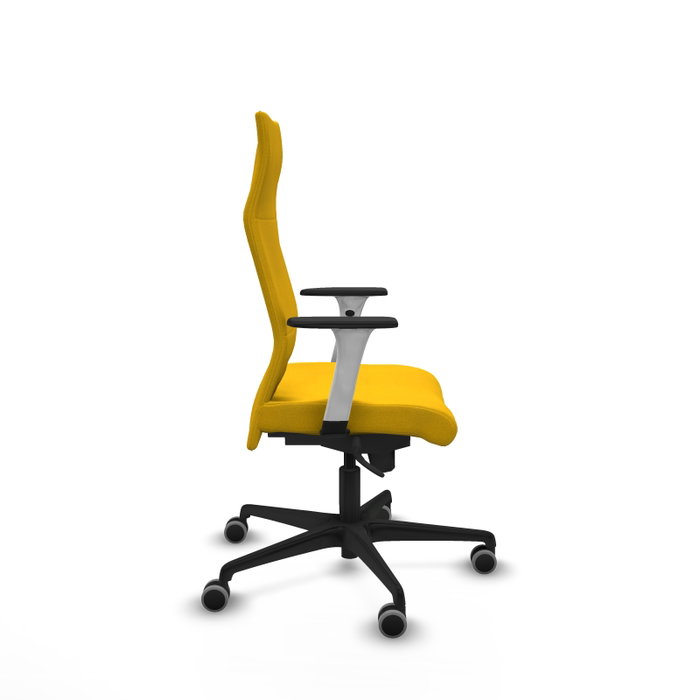 PIQUERAS Y CRESPO Sillón Albacete con Mecanismo Sincro, Tela Amarillo