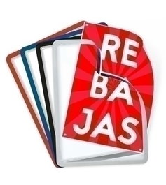 Funda Porta Carteles Tarifold Magneto A4 Vertical/Horizontal Removible Gris Pack De 2