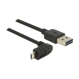 DeLOCK Cable USB 2.0 EASY USB-A a Micro-B Angulado 0,5 m