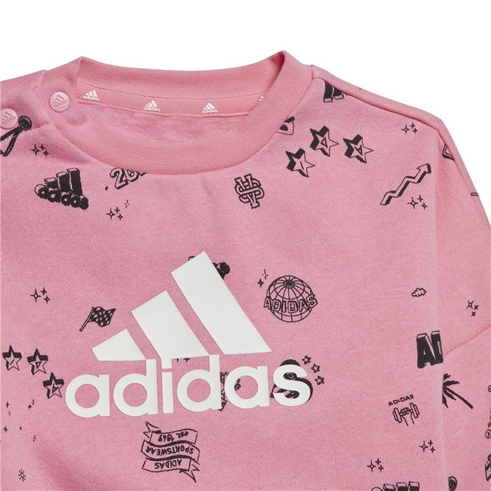 Conjunto Deportivo para Bebé Adidas Bluv Q3 Cset Rosa