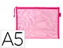 Liderpapel Bolsa Zipper Bag Poliester Transpirable Multiusos DIN A5 Rosa