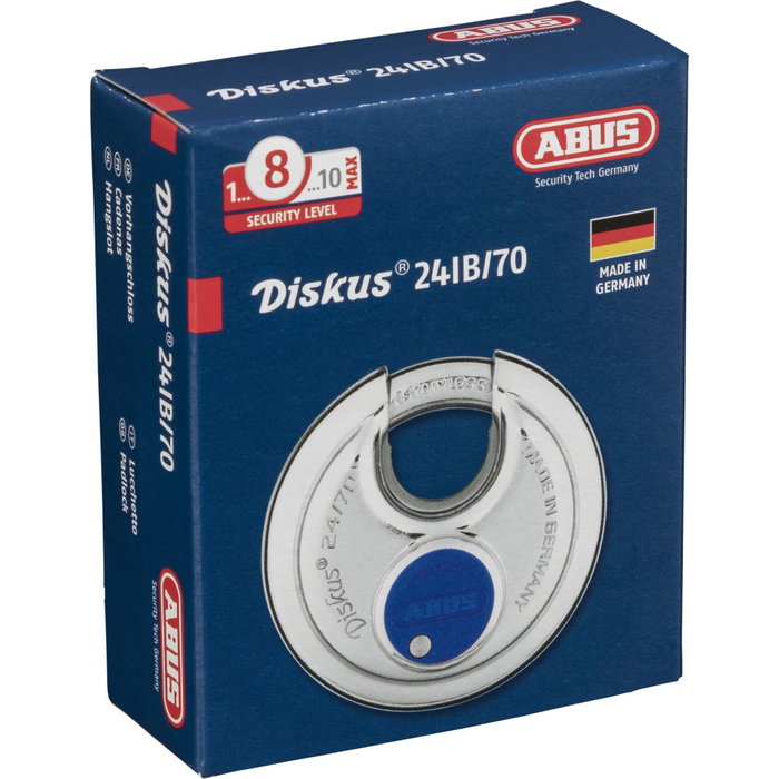 Abus Diskus 24IB/70 SL 8 Candado de Acero Inoxidable