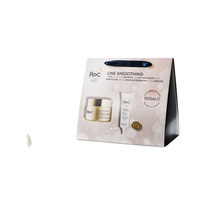 Roc Retinol Correxion Line Smoothing Estuche 2 piezas - Crema 50 ml + Contorno de ojos 15 ml - Tratamiento antienvejecimiento
