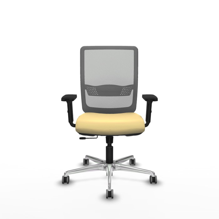 PIQUERAS Y CRESPO Silla de oficina Haches con mecanismo Sincro/Traslack, Crema y Gris PIQUERAS Y CRESPO Silla de oficina Haches con mecanismo Sincro/Traslack, Crema y Gris