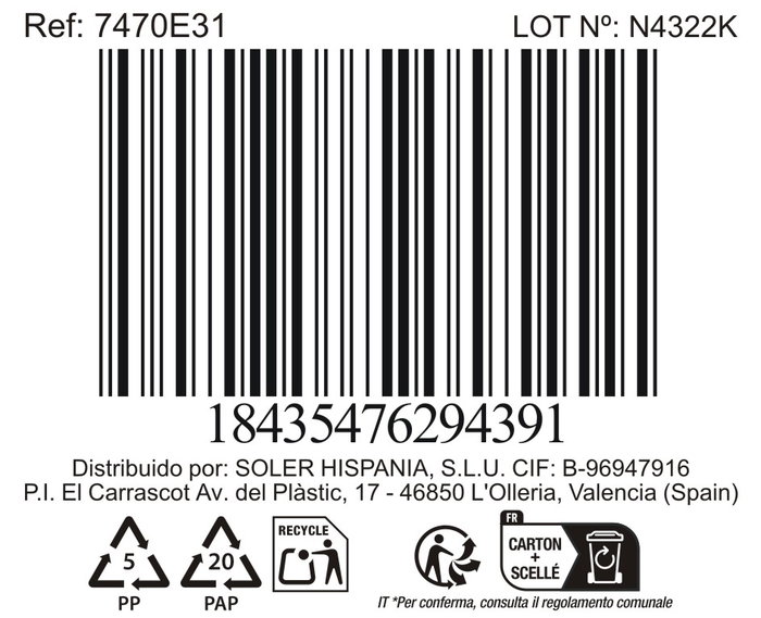 La Mediterranea Taza de Cerámica Negra 230 ml, 7 cm Diámetro x 7.9 cm Alto, 195 g, para Café o Té (36 Unidades)