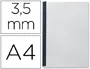 Leitz 35541 Tapa de Encuadernación Channel Flexible Negra Capacidad 10-35 Hojas Plástico DIN A4