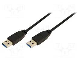 LOGILINK Cable USB 3.0 USB-A a USB-A de 1m, negro