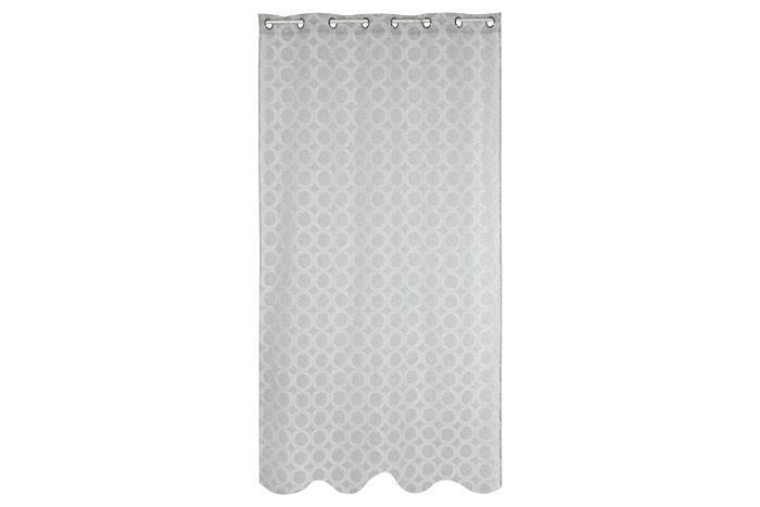 DKD Home Decor Cortina de Poliéster 140x260 con 8 Anillas Gris Claro DKD Home Decor Cortina de Poliéster 140x260 con 8 Anillas Gris Claro