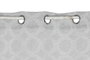 DKD Home Decor Cortina de Poliéster 140x260 con 8 Anillas Gris Claro
