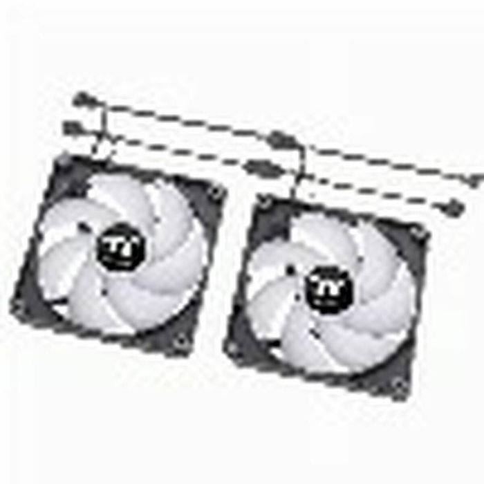 Thermaltake CT140 ARGB Sync Ventilador de PC 140mm - Pack de 2, Negro