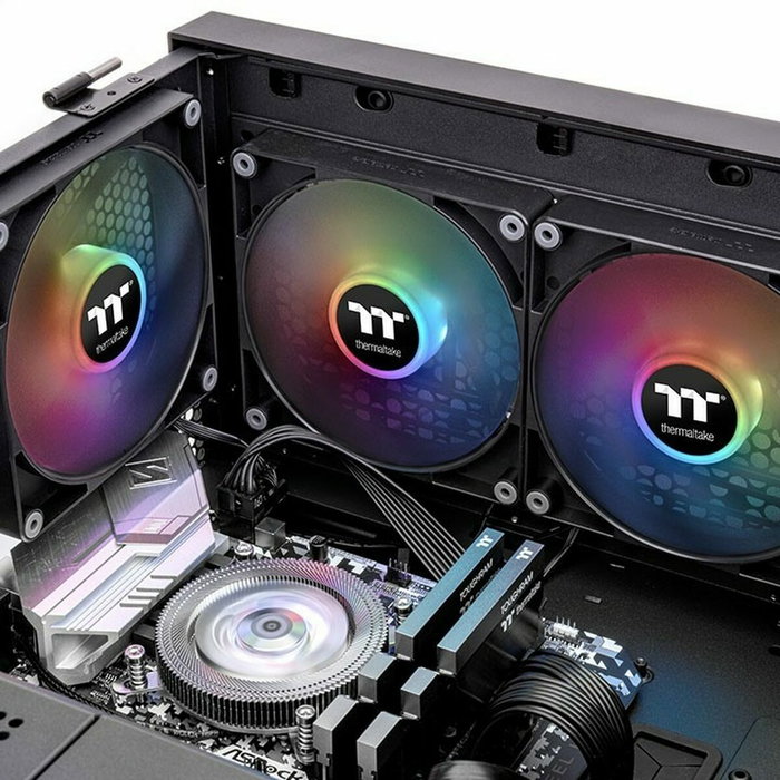 Thermaltake CT140 ARGB Sync Ventilador de PC 140mm - Pack de 2, Negro