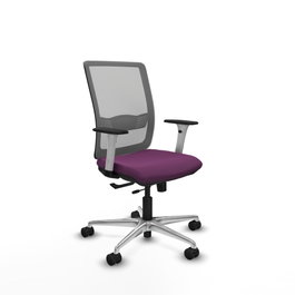PIQUERAS Y CRESPO Silla de oficina Haches con mecanismo Sincro/Traslack, Morado y Gris