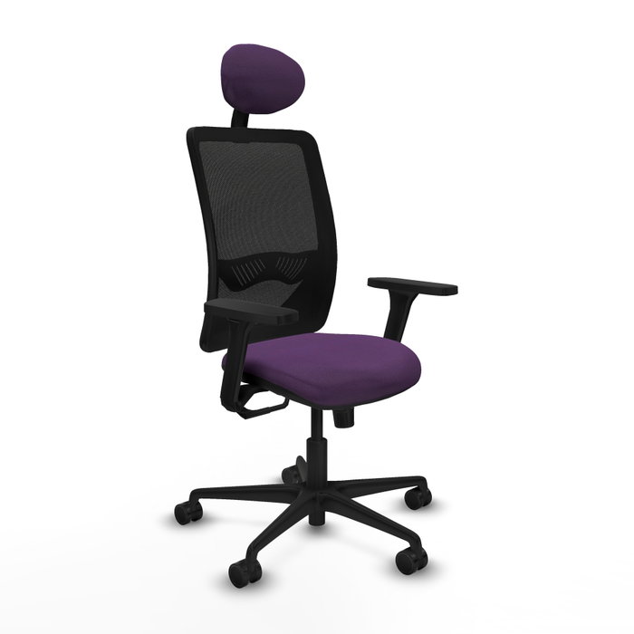 PIQUERAS Y CRESPO Silla de oficina Zulema con mecanismo Sincro, Morado y Negro PIQUERAS Y CRESPO Silla de oficina Zulema con mecanismo Sincro, Morado y Negro