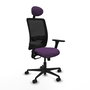 PIQUERAS Y CRESPO Silla de oficina Zulema con mecanismo Sincro, Morado y Negro