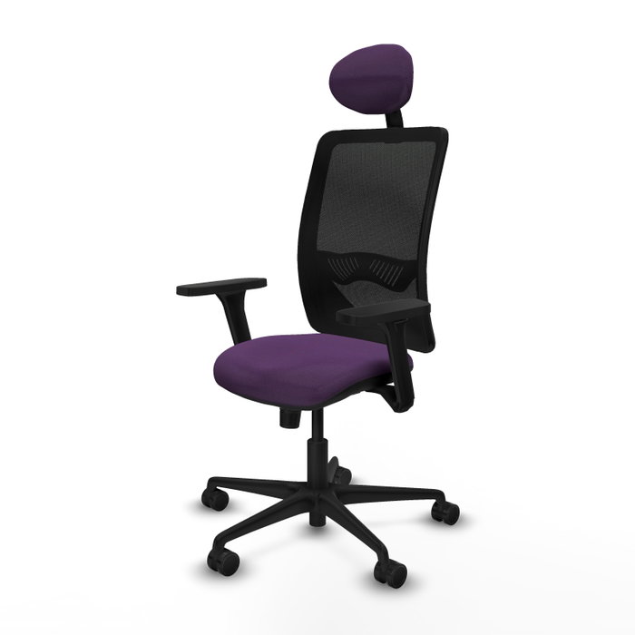 PIQUERAS Y CRESPO Silla de oficina Zulema con mecanismo Sincro, Morado y Negro PIQUERAS Y CRESPO Silla de oficina Zulema con mecanismo Sincro, Morado y Negro