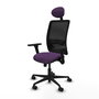 PIQUERAS Y CRESPO Silla de oficina Zulema con mecanismo Sincro, Morado y Negro