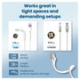 Extralink Patchcord LAN Cat.6A U/FTP 1m Blanco