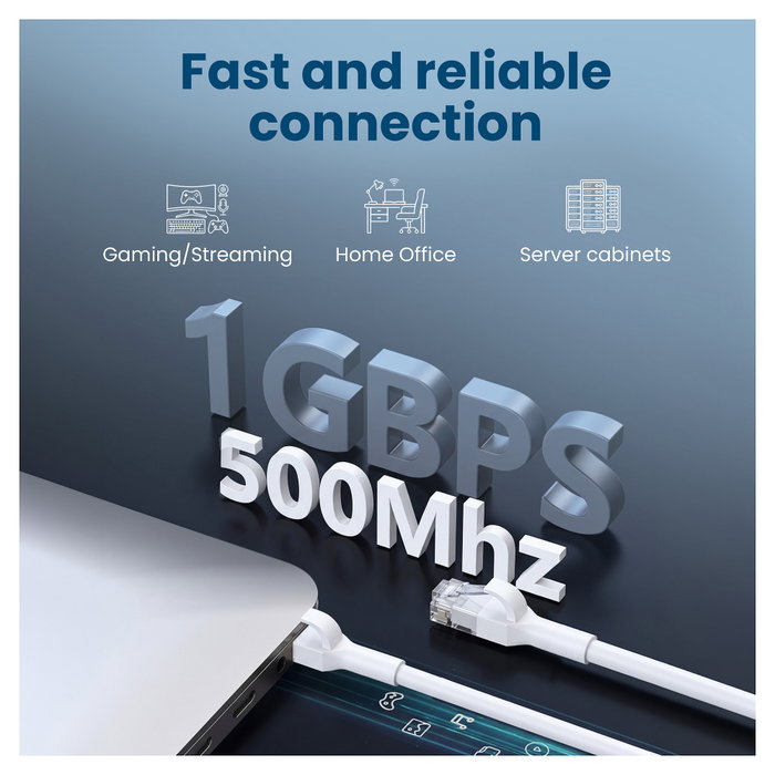 Extralink Patchcord LAN Cat.6A U/FTP 1m Blanco