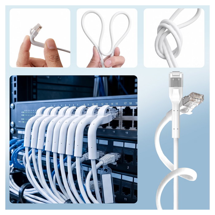 Extralink Patchcord LAN Cat.6A U/FTP 1m Blanco