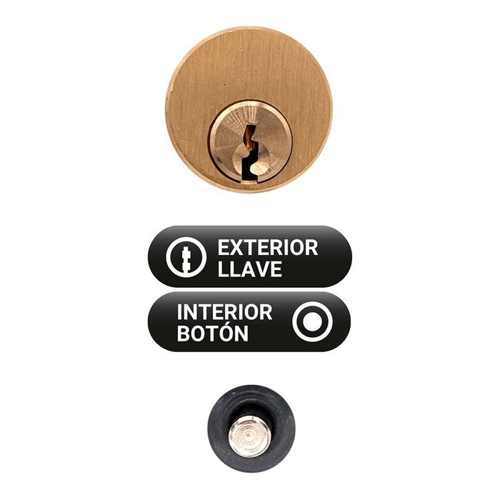 Micel Cerrojo de Seguridad para Sobreponer Crr06, Acero Gris, 105x50 mm