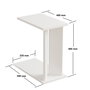 Hanah Home Mesa Auxiliar White 25x48.6x50 cm Tablero Partículas Melamina Blanco