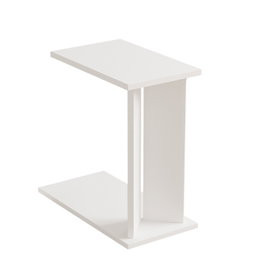Hanah Home Mesa Auxiliar White 25x48.6x50 cm Tablero Partículas Melamina Blanco