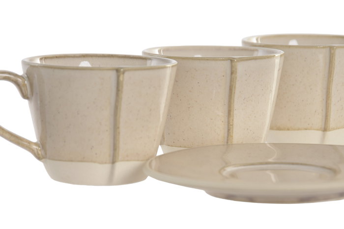 DKD Home Decor Cafe Urban Beige 17 x 35 x 20 cm Set de 6