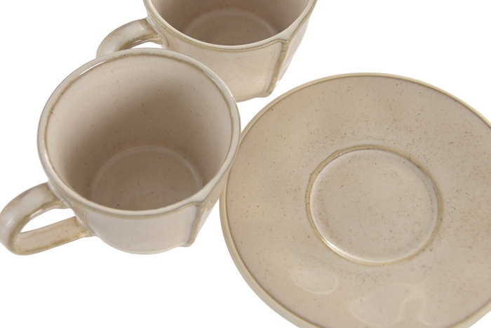 DKD Home Decor Cafe Urban Beige 17 x 35 x 20 cm Set de 6