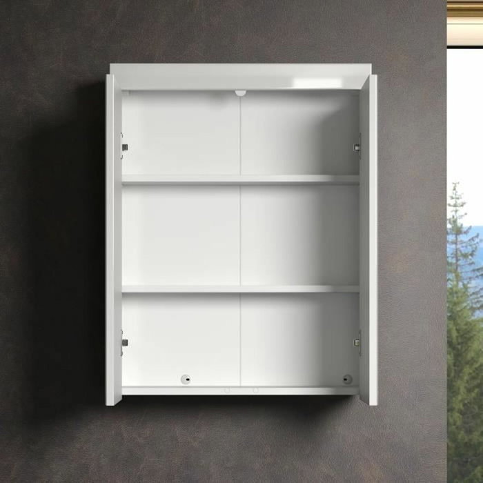 Trendteam Mueble de baño AMANDA con 2 puertas y espejo - Blanco