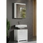 Trendteam Mueble de baño AMANDA con 2 puertas y espejo - Blanco