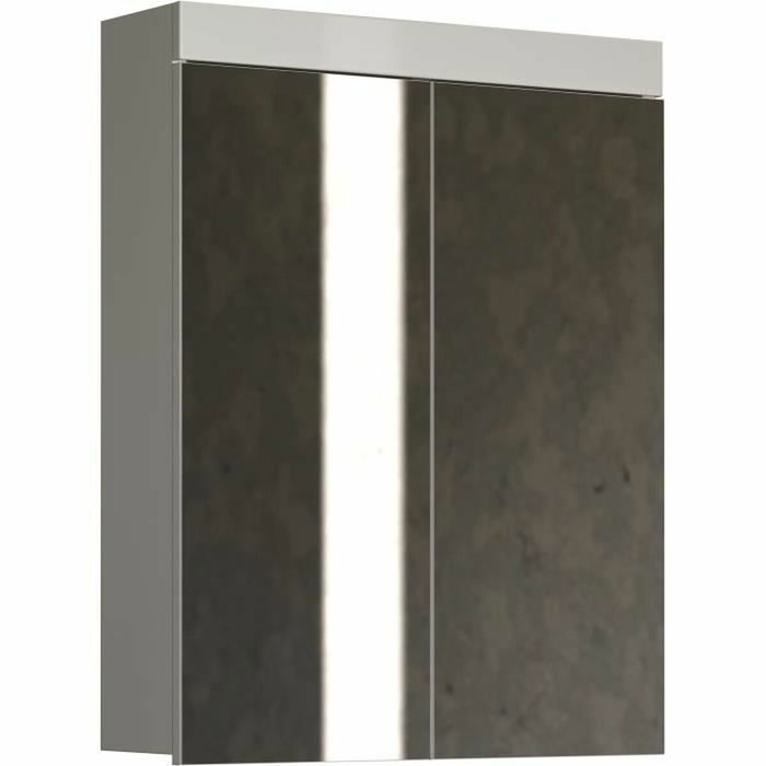 Trendteam Mueble de baño AMANDA con 2 puertas y espejo - Blanco