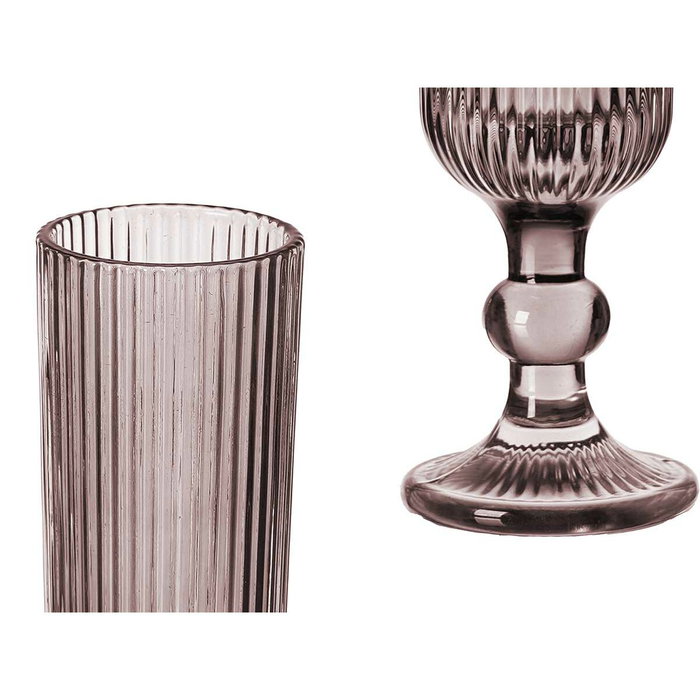 Copa de champán Vivalto Gris Rosa Vidrio 160 ml Rayas (6 Unidades)