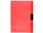 Liderpapel Carpeta Dossier con Pinza Lateral Rojo Translúcido DIN A4