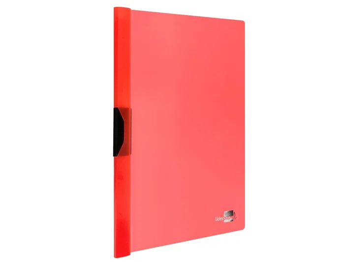 Liderpapel Carpeta Dossier con Pinza Lateral Rojo Translúcido DIN A4 Liderpapel Carpeta Dossier con Pinza Lateral Rojo Translúcido DIN A4