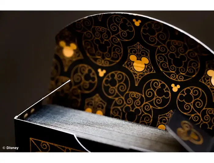 Fournier Baraja de Cartas Bicycle Disney Black and Gold Mickey, Lujo y Estilo con Estampado Dorado