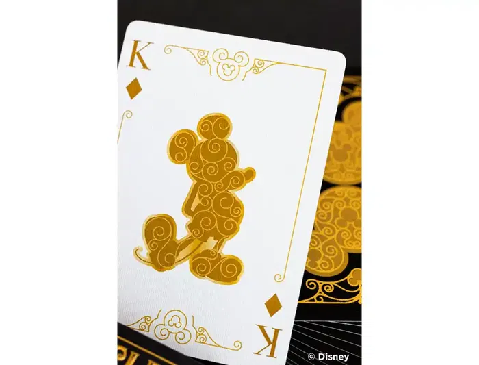 Fournier Baraja de Cartas Bicycle Disney Black and Gold Mickey, Lujo y Estilo con Estampado Dorado