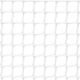 Faura Rollo Malla Ligera Cadrinet Polipropileno, Cuadro 10 x 10 mm, Color Blanco, 1 x 25 m, Tratamiento Anti-UV, para Delimitación y Separación