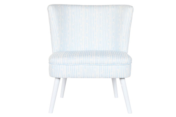 DKD Home Decor Sillon Mediterraneo Azul Blanco 67 x 85 x 73 cm