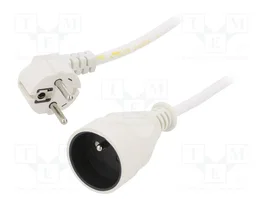 JONEX Prolongador de alimentación H05VV-F 3G1,5mm2 3m Blanco