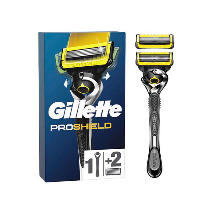 Gillette Fusion Proshield Máquina de Afeitar + 2 Recambios para Hombre