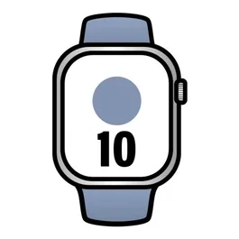 Apple Watch Series 10 GPS/Cellular 42mm Caja Aluminio Correa Deportiva Azul Denim S/M
