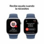 Apple Watch Series 10 GPS + Cellular 42mm Aluminio Plateado con Correa Deportiva Azul Denim