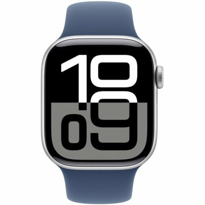 Apple Watch Series 10 GPS + Cellular 42mm Aluminio Plateado con Correa Deportiva Azul Denim