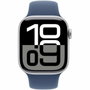 Apple Watch Series 10 GPS + Cellular 42mm Aluminio Plateado con Correa Deportiva Azul Denim
