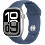 Apple Watch Series 10 GPS + Cellular 42mm Aluminio Plateado con Correa Deportiva Azul Denim