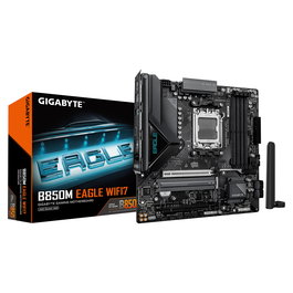 Gigabyte B850M EAGLE WIFI7 Placa Base AM5 DDR5 8200 MHz M.2 PCIe 5.0 Wi-Fi 7 LAN 2.5 GbE USB 3.2 Gen 2 para AMD Ryzen 9000/8000/7000 Series
