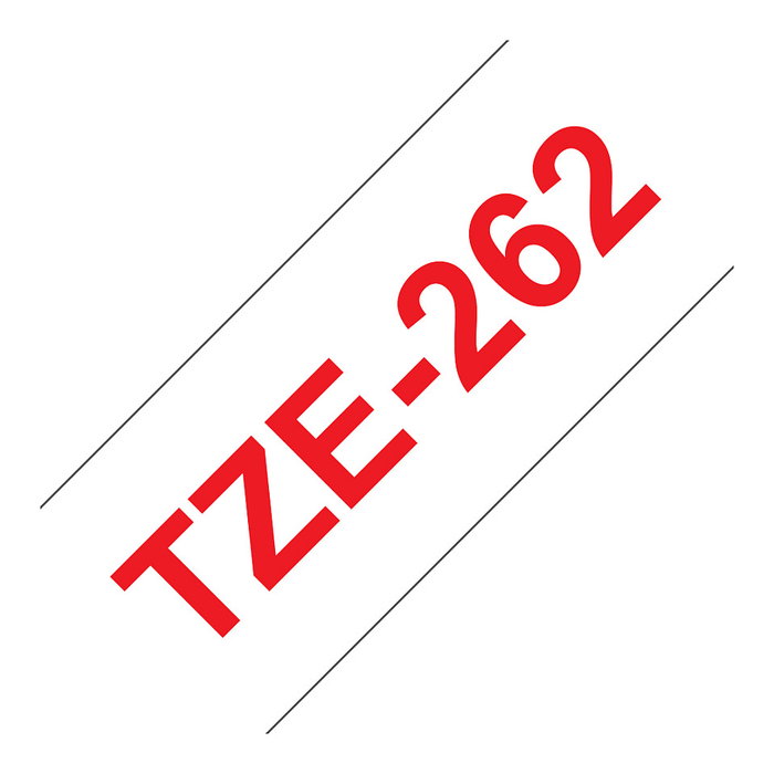 Brother Cinta Laminada TZe-262 36mm Rojo sobre Blanco Brother Cinta Laminada TZe-262 36mm Rojo sobre Blanco