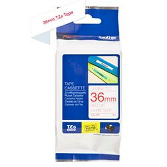Brother Cinta Laminada TZe-262 36mm Rojo sobre Blanco Brother Cinta Laminada TZe-262 36mm Rojo sobre Blanco